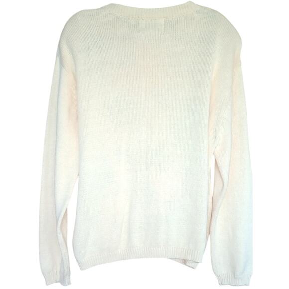 Vintage Heirloom Collectibles Butter Yellow Cardigan Fourth of July Women's XL - Picture 4 of 6